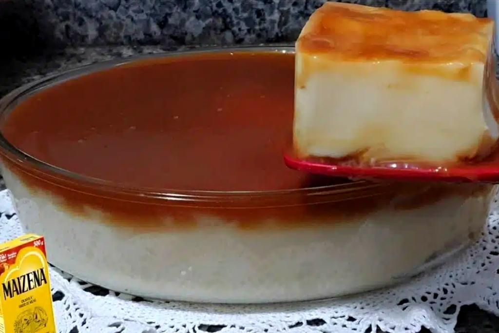 Pudim de maisena de geladeira, não vai ao forno uma sobremesa rápida para o natal