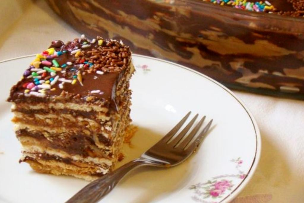 Torta de bolachas marmorizada, tão fácil de fazer e renderá muitos elogios